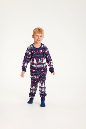 Julhjärta Pyjamas Marinblå - Barn.