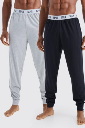 2 Pack Herr Lounge Cuffed Jogger, Multi