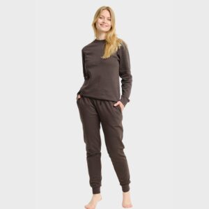 Brunt sweatset Dam