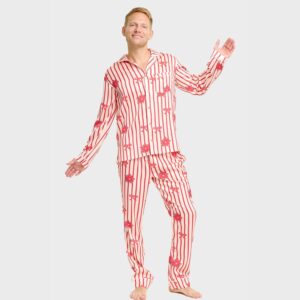 Julpyjamas för herr, Satinpyjamas