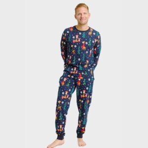 Julpyjamas för herr i ekologisk bomull, Giraff