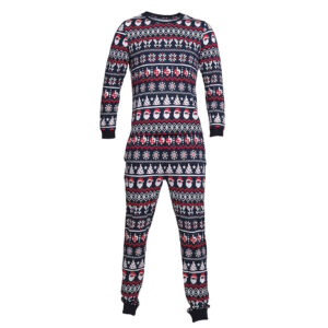 Julpyjamas för herr i ekologisk bomull, Navy