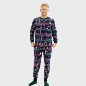 Julpyjamas för herr i ekologisk bomull, Vintage gamer