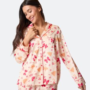 Pepparkaka Satin Julpyjamas Dam